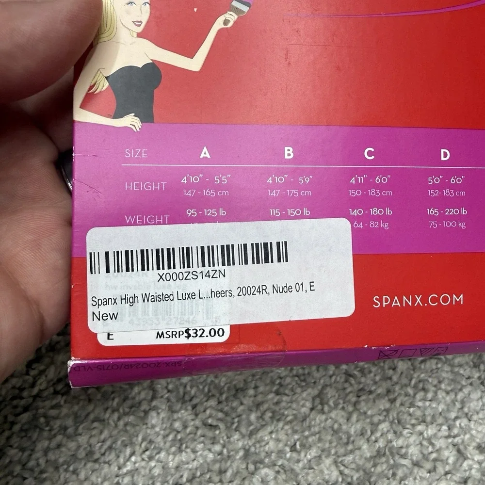 Spanx by Sara Blakely Sheers high waisted Nude01 size E invisible luxe leg